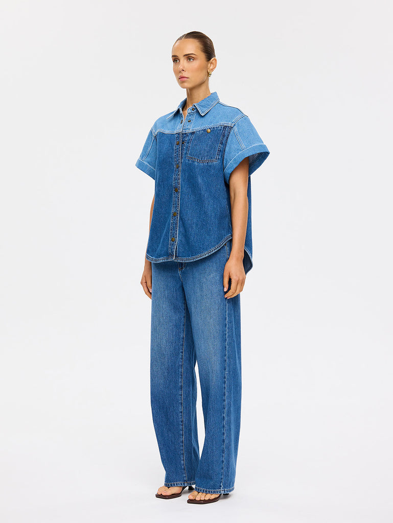 Kivari - Coralie Denim Shirt - Two-Tone
