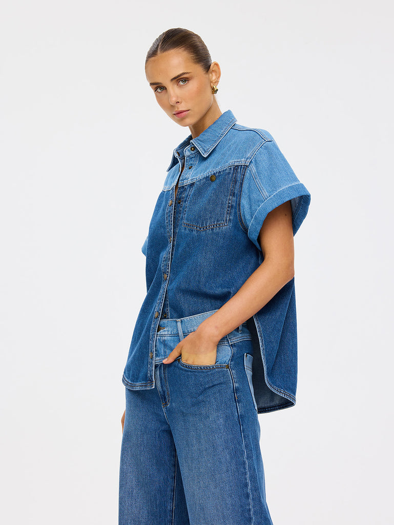Kivari - Coralie Denim Shirt - Two-Tone
