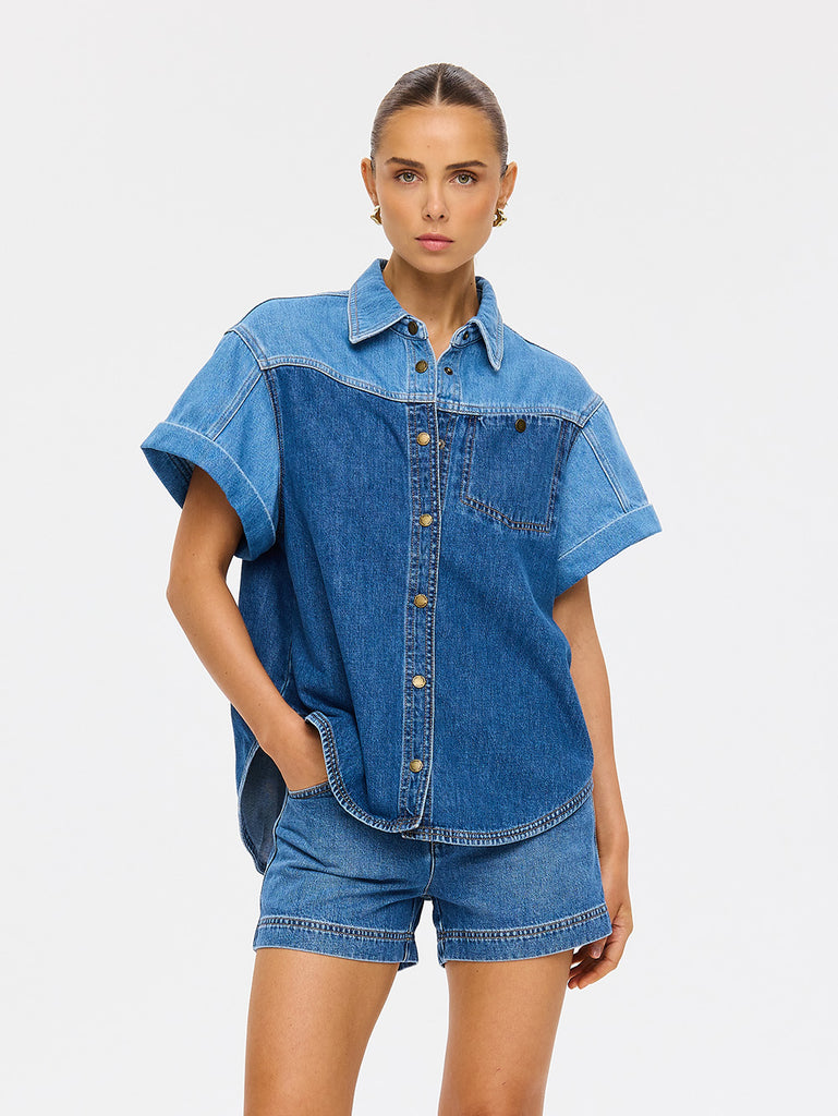 Kivari - Coralie Denim Shirt - Two-Tone