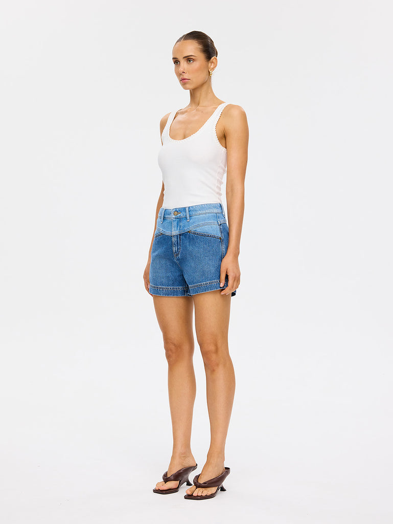 Kivari - Coralie Denim Short - Two-Tone