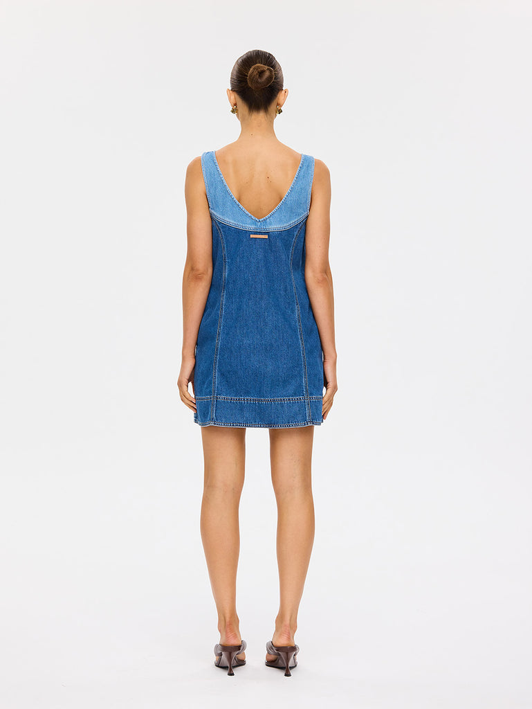Kivari - Coralie Denim Mini Dress - Two-Tone