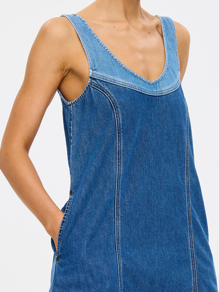 Kivari - Coralie Denim Mini Dress - Two-Tone