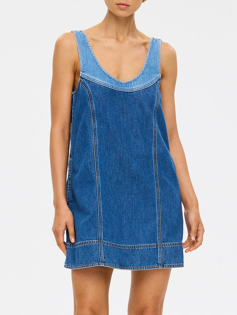 Kivari - Coralie Denim Mini Dress - Two-Tone