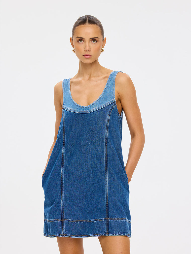 Kivari - Coralie Denim Mini Dress - Two-Tone