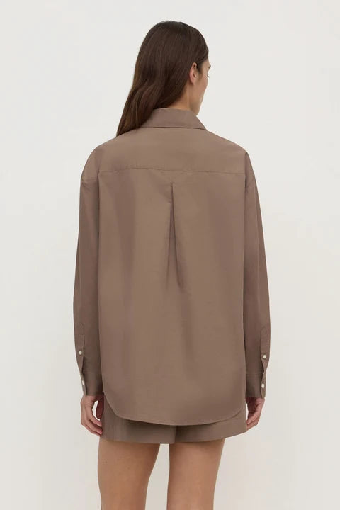 Assembly - Micha Poplin L/S Shirt - Dark Sand