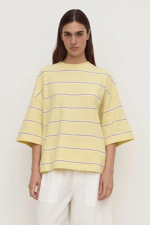 Assembly - Nora Cotton Stripe Oversized Tee - Rind Stripe