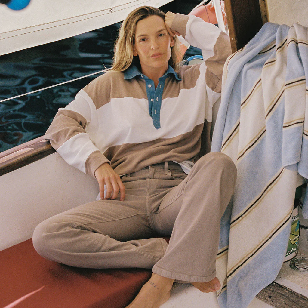 Outland Denim - The Marco Polo - Mushroom Bone Stripe