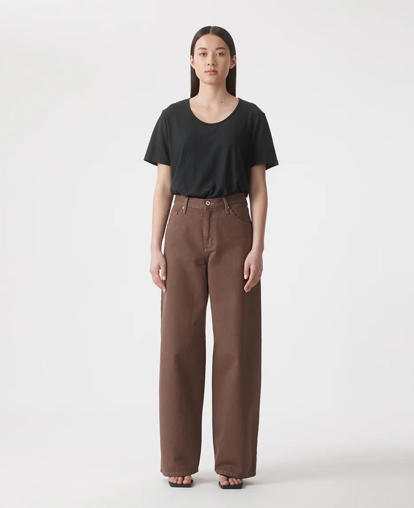 Outland Denim - Claudia High Wide Relaxed Jean - Cacao