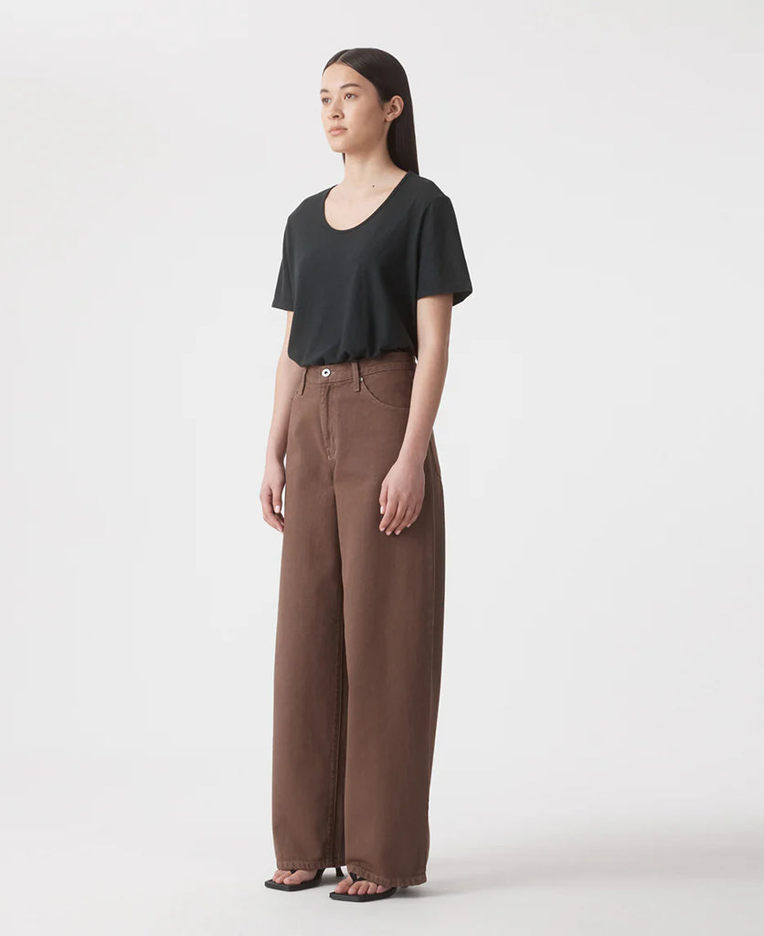 Outland Denim - Claudia High Wide Relaxed Jean - Cacao