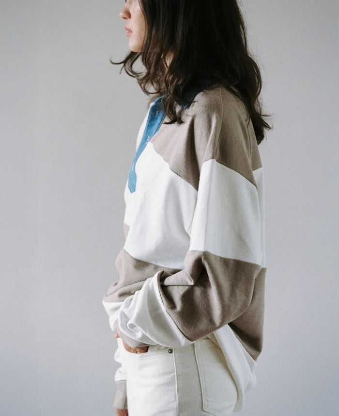 Outland Denim - The Marco Polo - Mushroom Bone Stripe