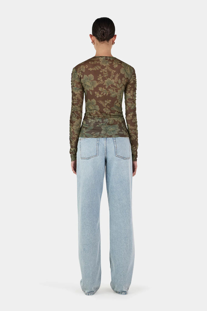 Hansen & Gretel - Pernille Ruched Top - Gilded Garden