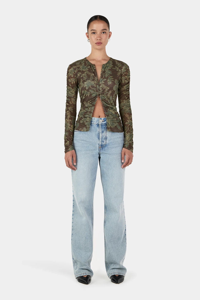Hansen & Gretel - Pernille Ruched Top - Gilded Garden