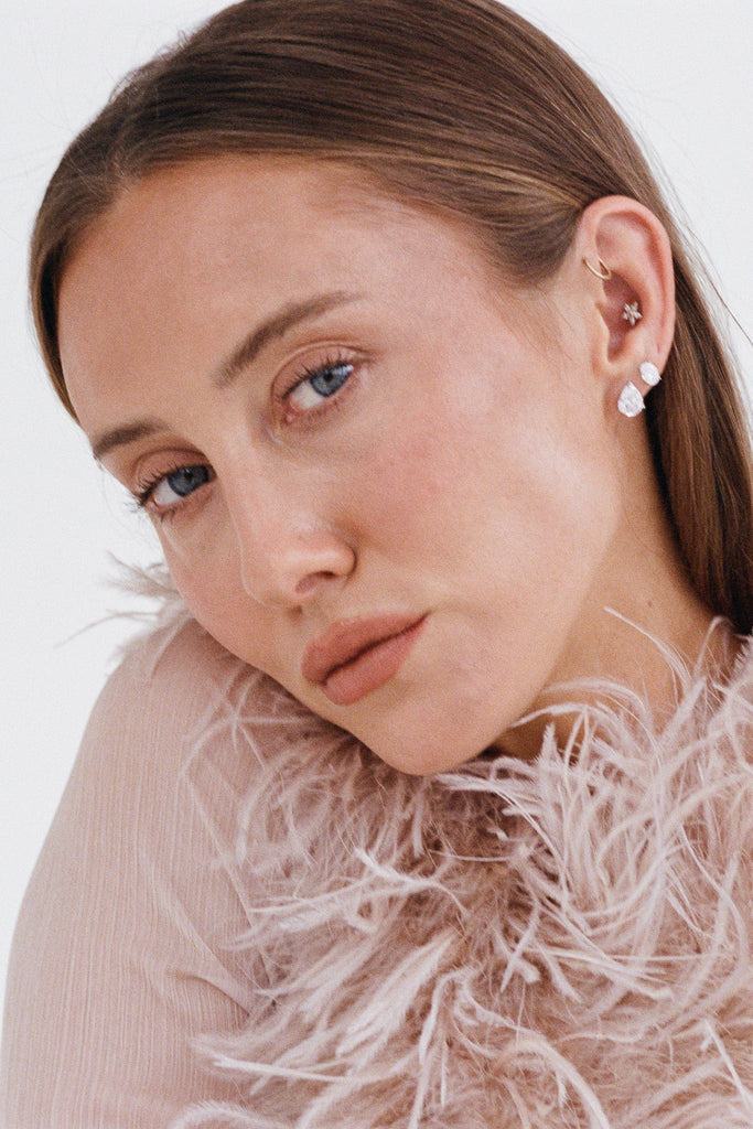 Porter - Pear Studs 2CT - Gold