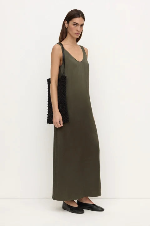 Assembly - Pippa Silk Tank Dress - Dark Military