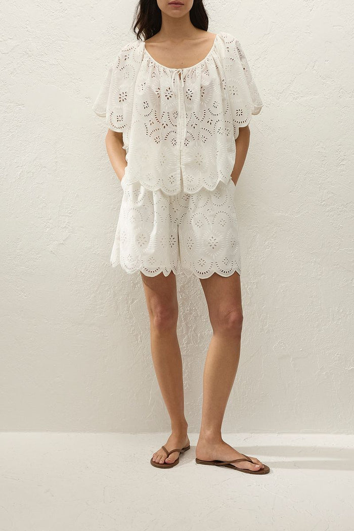 Faithfull The Brand - FONDACO TOP - BIANCA BRODERIE WHITE