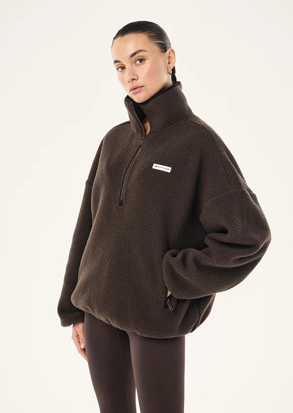 P.E Nation - Rotate Quarter Zip - Coffee