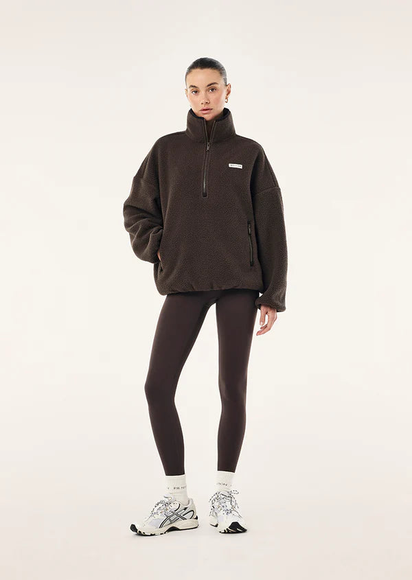P.E Nation - Rotate Quarter Zip - Coffee