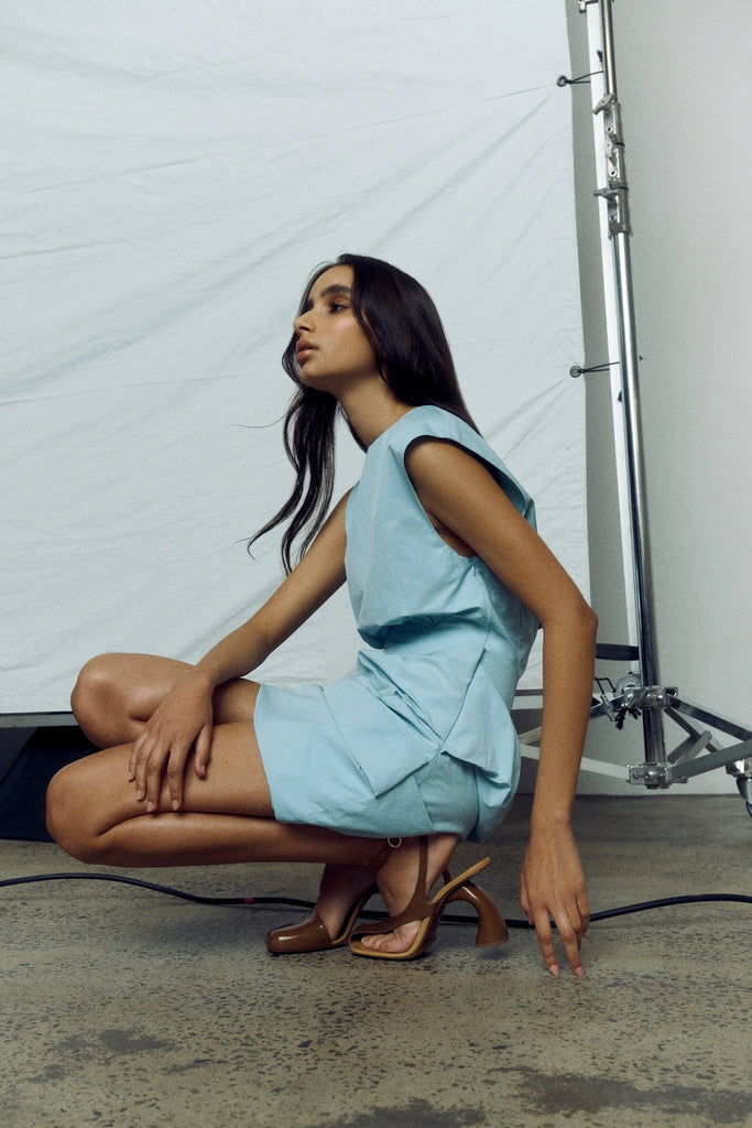 One Of Others - Russo Mini Dress - Blue Haze