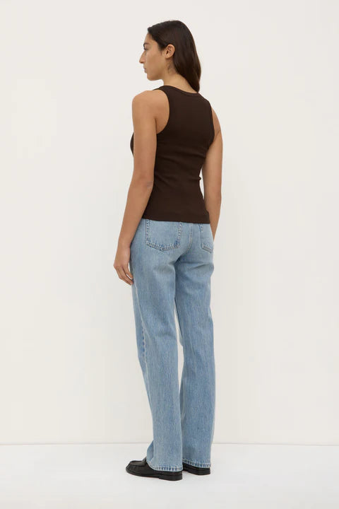 Assembly Label - Robyn Scoop Neck Rib Tank - Ganache