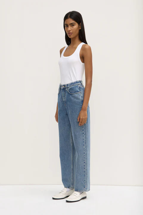 Assembly Label - Robyn Scoop Neck Rib Tank - White