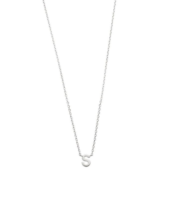 Kirstin Ash - S Petite Initial Necklace - Sterling Silver
