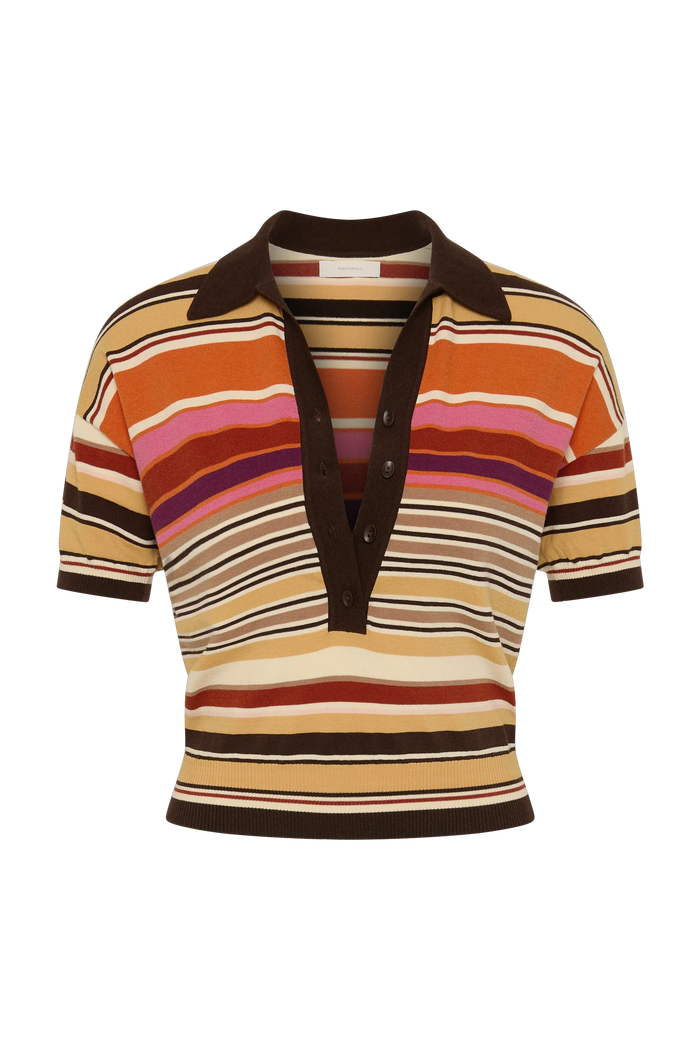 Faithful- Sable Polo Shirt- Murano Amber