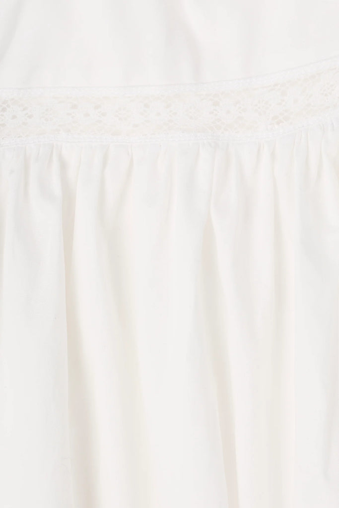 Faithful- Fiora Blouse- Fresco Lace -White