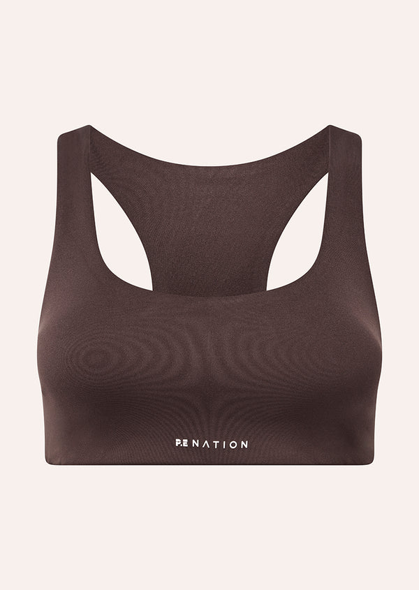 PE Nation - SIGNATURE SCOOP SPORTS BRA-DARK PLUM