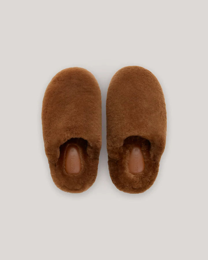 Hommey - Sheepskin Slippers - Hazelnut