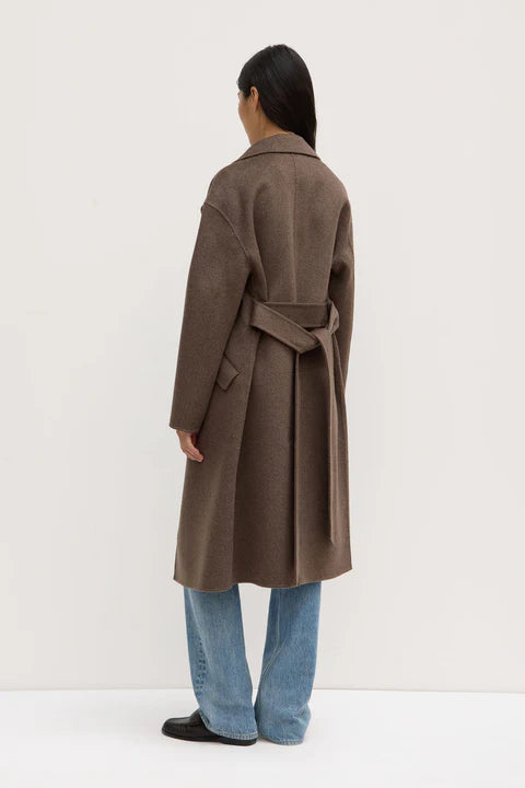 Assembly - Sadie Single Breasted Wool Coat - Cocoa Marle