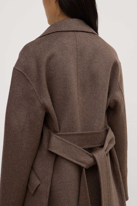 Assembly - Sadie Single Breasted Wool Coat - Cocoa Marle