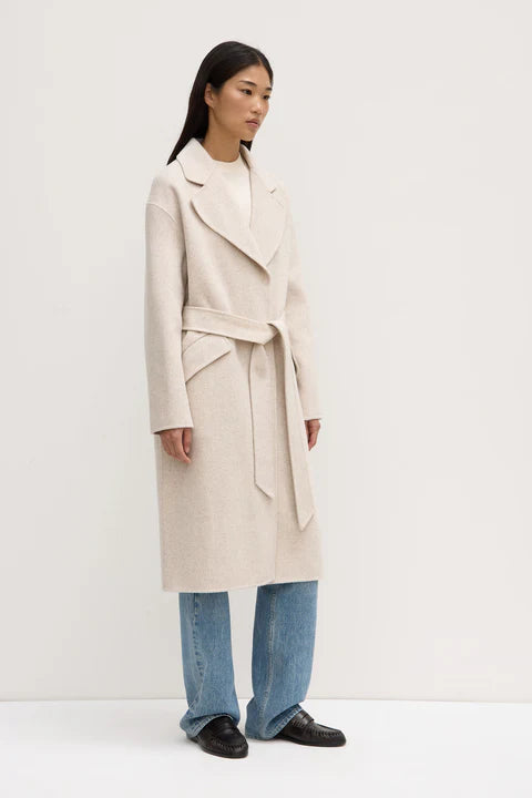 Assembly - Sadie Single Breasted Wool Coat - Oat Marle