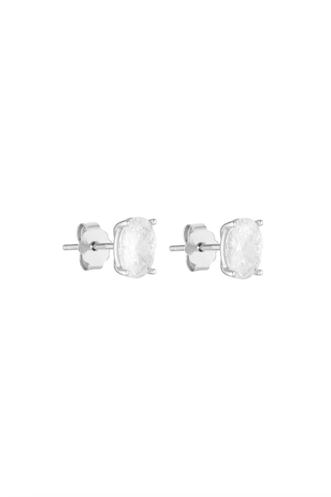 Porter - Oval Studs - Silver