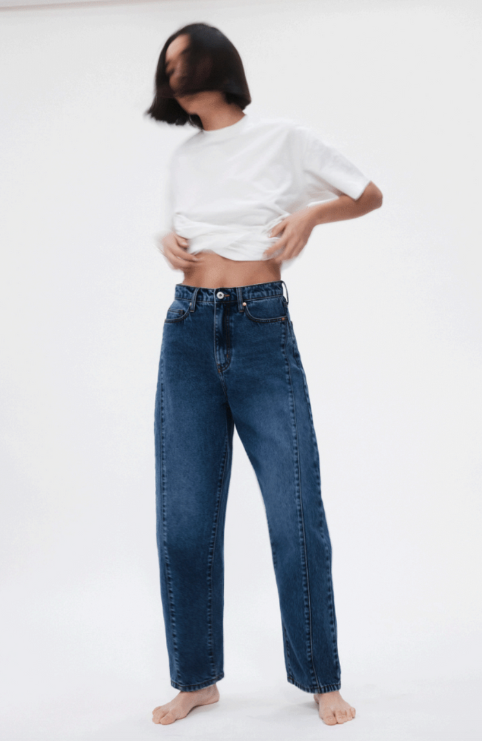 Outland Denim - Utah Mid Slouchy Wide - Lake