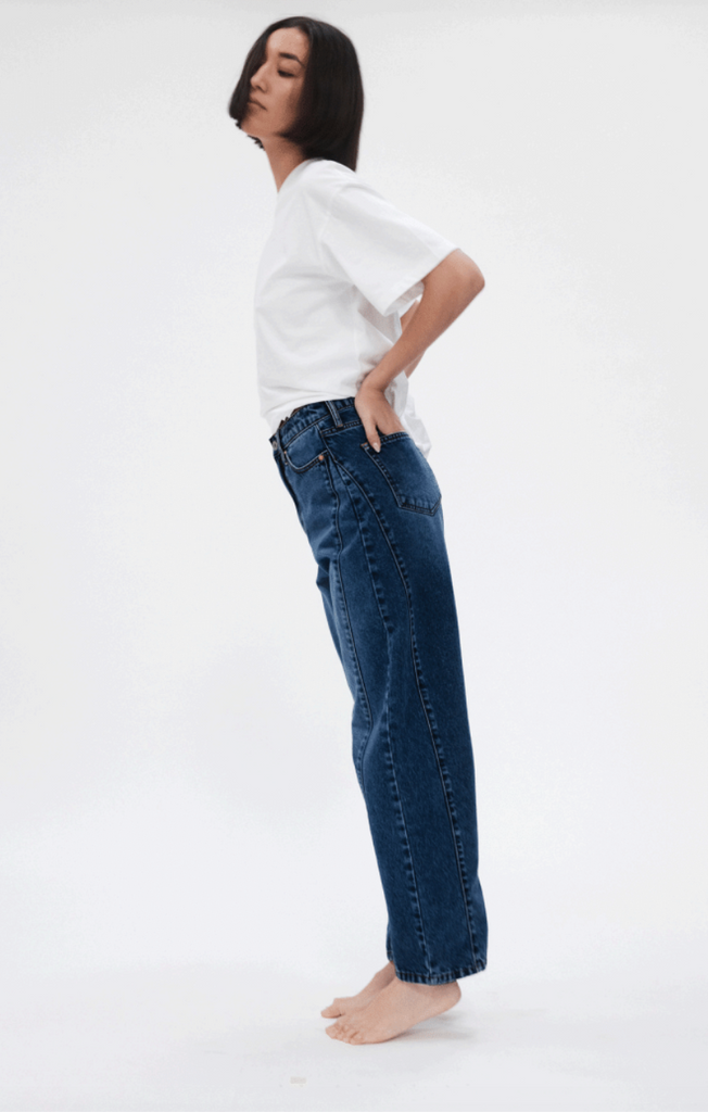 Outland Denim - Utah Mid Slouchy Wide - Lake