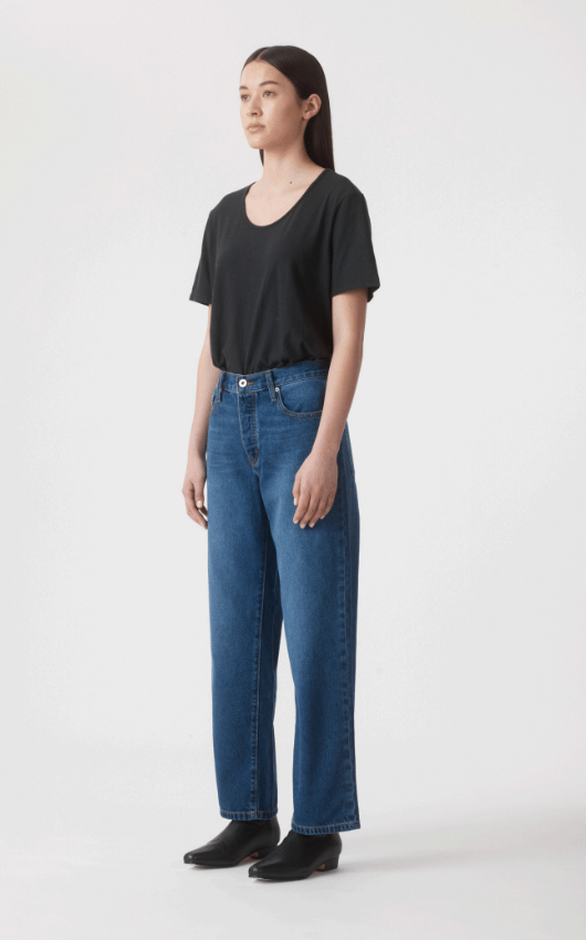 Outland Denim - Rachel Mid Boyfriend Jean - Lake