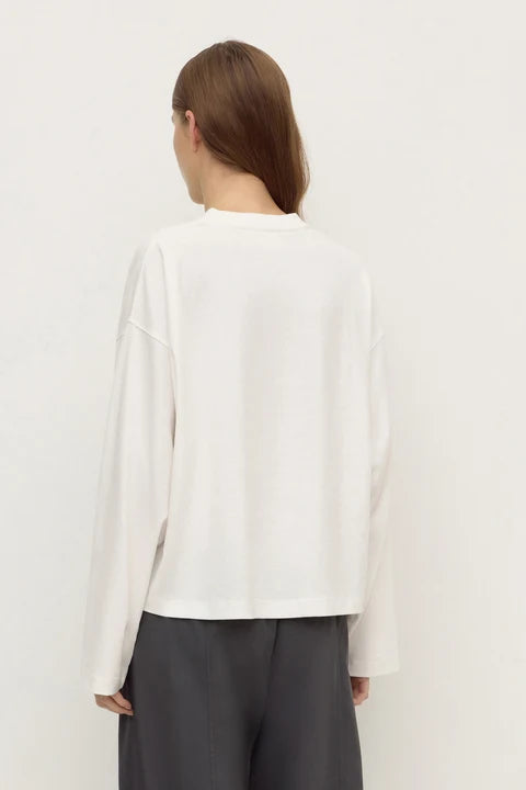 Assembly - Stella V Neck Oversized LS Tee - White