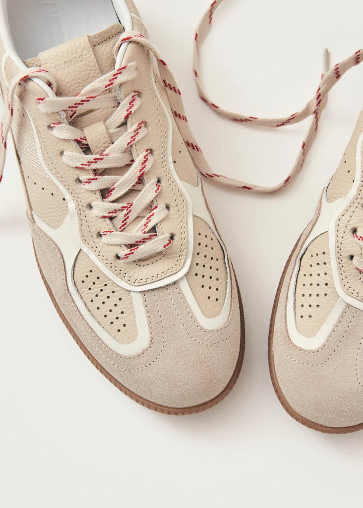 Alohas -  Tb.490 Rife Grain Cream Leather Sneakers