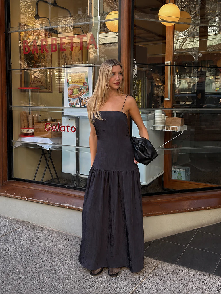 Kivari- Uma Maxi Dress- Charcoal