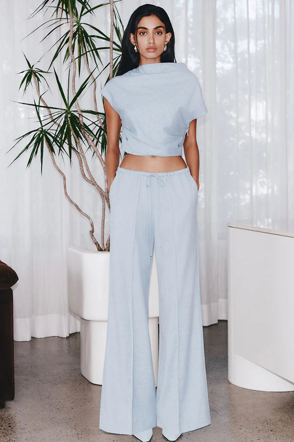 SHona Joy - Asher Drawstring Pant - Chambray Blue