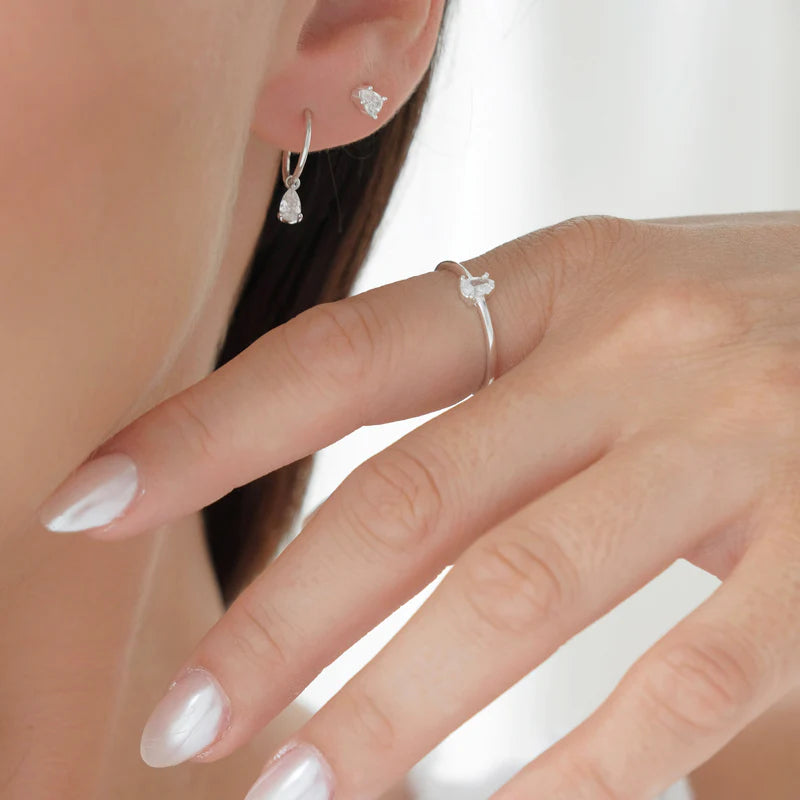 Saint Valentine - Valentine Mini Hoops - Silver