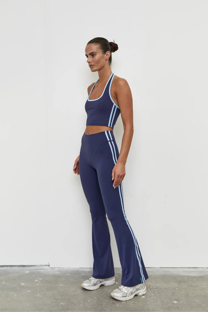 Pinky & Kamal - Vibration Flare Pant  - Midnight/Sky Blue
