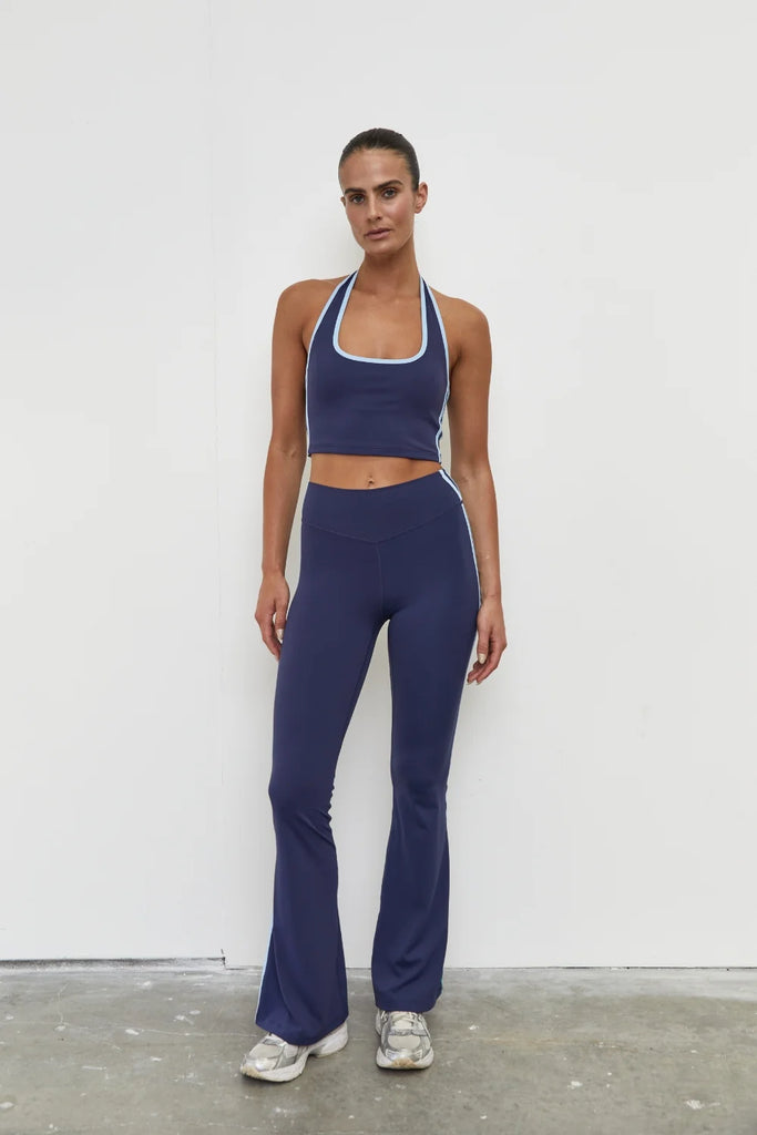 Pinky & Kamal - Vibration Flare Pant  - Midnight/Sky Blue