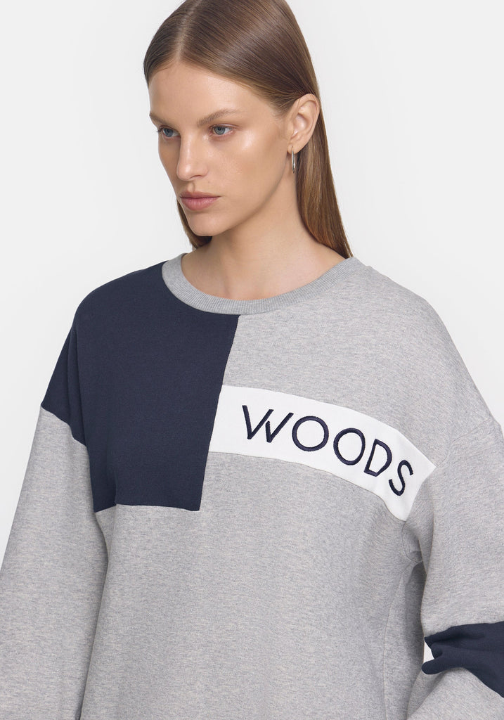 Viktoria & Woods - Woods Block Sweater - Grey Marle