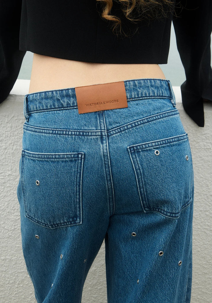 Viktoria & Woods - Sting Eyelet Jean - Coyote Blue