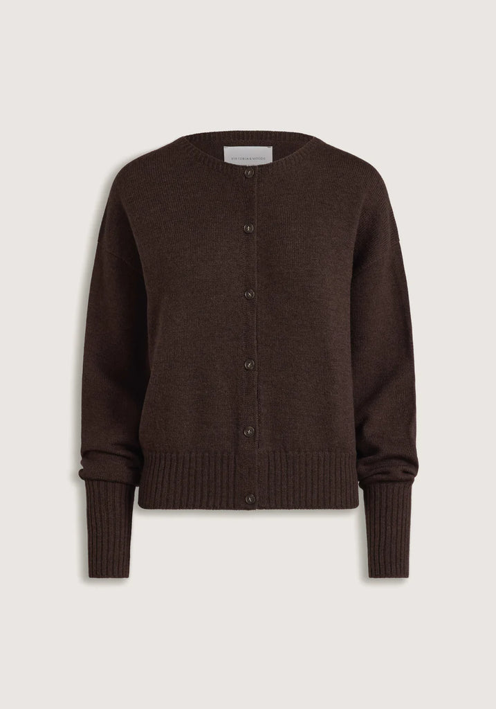 Viktoria & Woods - Hart Merino Cardigan - Chocolate