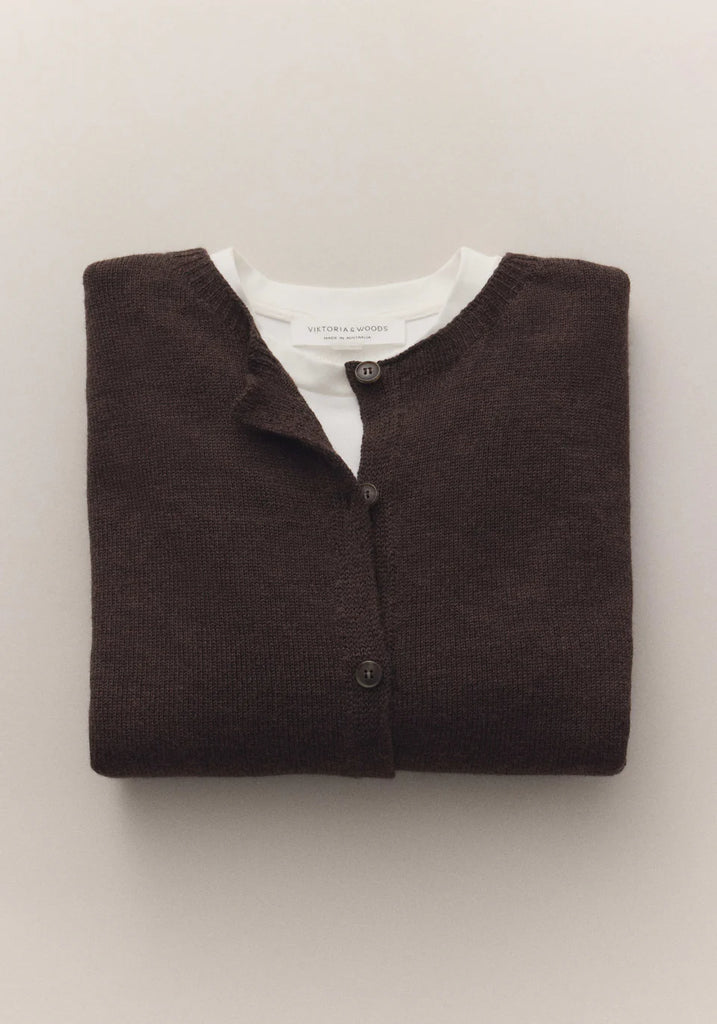 Viktoria & Woods - Hart Merino Cardigan - Chocolate