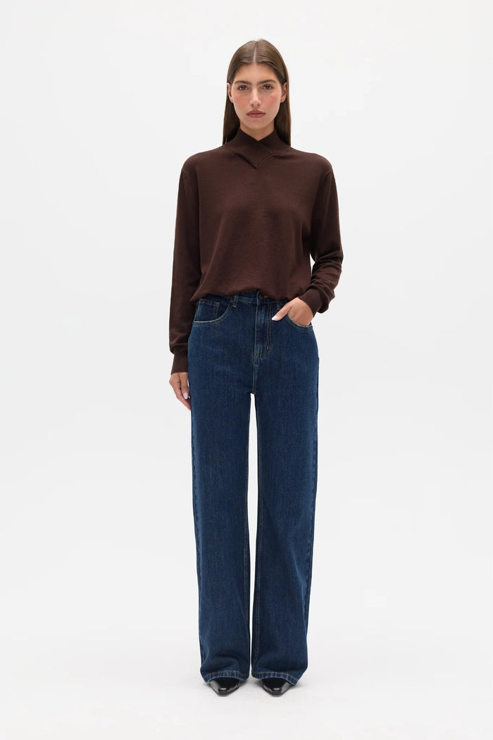 Bayse - Yvette Knit Jumper - Chocolate Brown