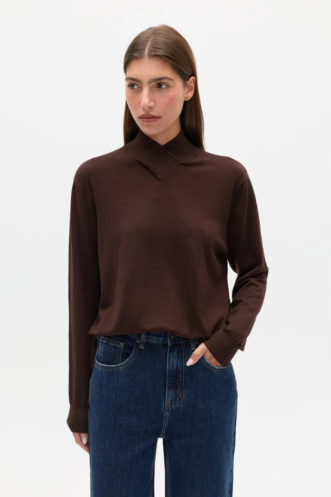 Bayse - Yvette Knit Jumper - Chocolate Brown