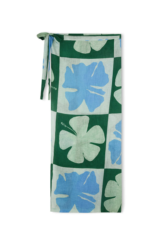 Zulu & Zephry - Hibiscus Linen Wrap Skirt - Hibiscus
